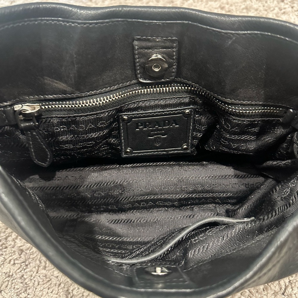 PRADA LEATHER SHOULDER BAG - Picture 3 of 6